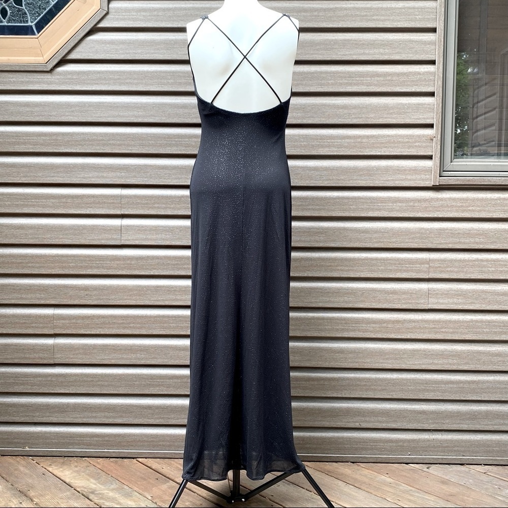 Laundry by Shelli Segal Sparkle Open Back Evening Gown